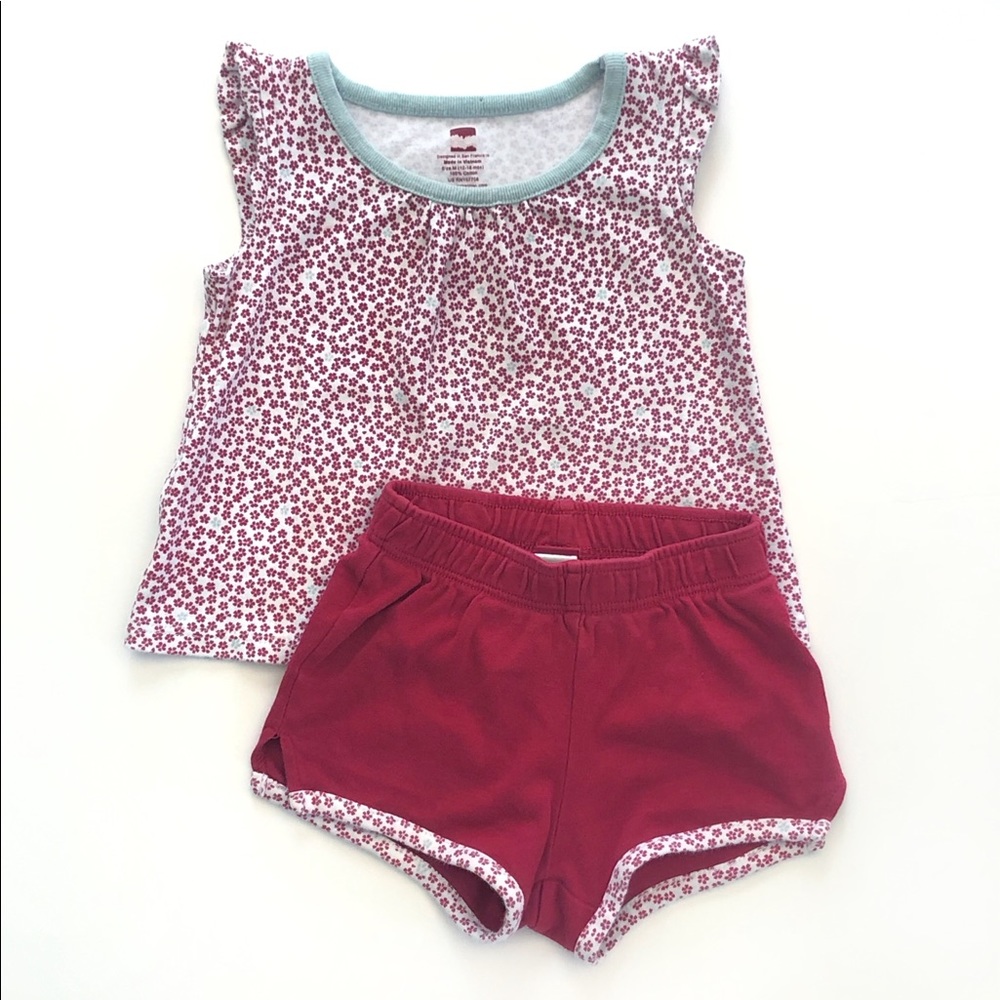 Like New Tea collection top and shorts